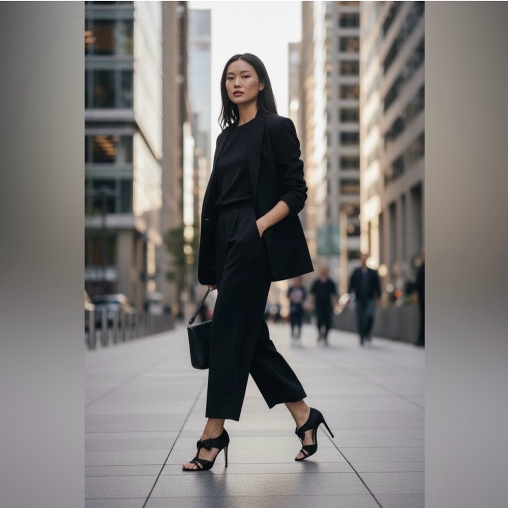 Stella McCartney Black Bow T-Strap Heels